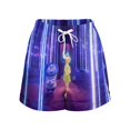 thumbnail image 2 of Inside Out Movie Women's Leg Shorts Drawstring Elastic High Waist Loose Short Summer Home Beach Holiday Sweat Shorts With Pockets For Lady Girls, 2 of 6