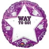 Anagram Way To Go Graduation Personalizable 22" Foil Balloon, Purple