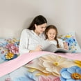 thumbnail image 5 of Feelyou 3D Flower Floral Full Size Comforter Sets, Oil Printing Bedding Comforter Set, Modern Fashion Bedding Sets, Super Cozy Bedroom Decor, 3 Piece, 5 of 8