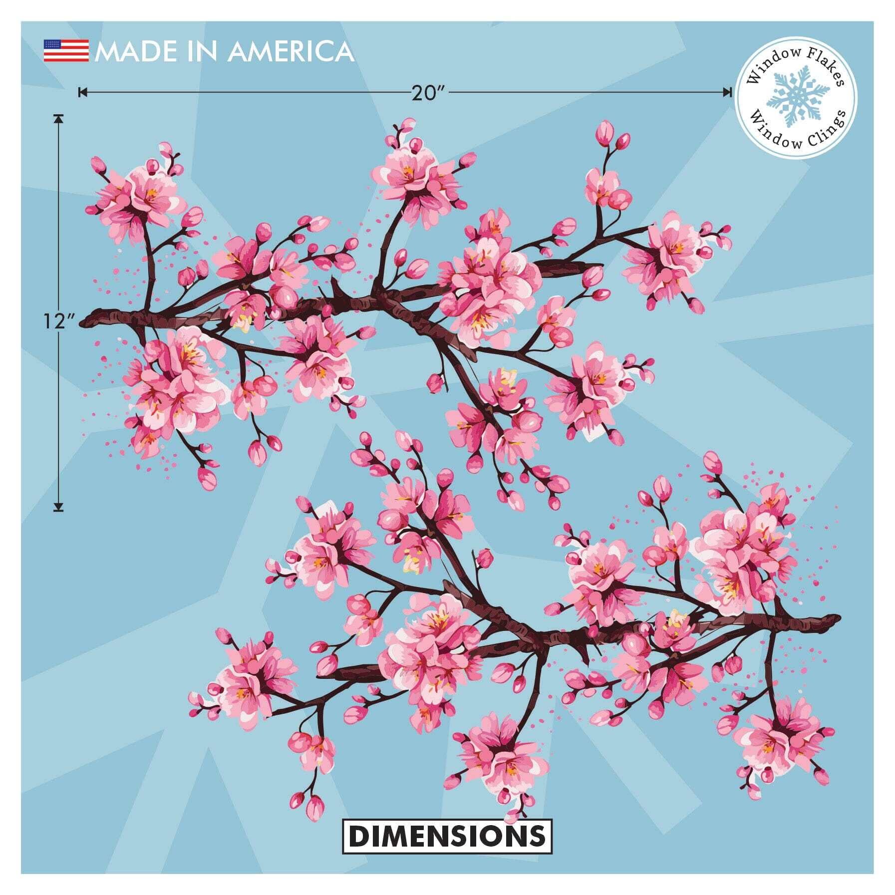 Cherry Blossom Branches Window Clings