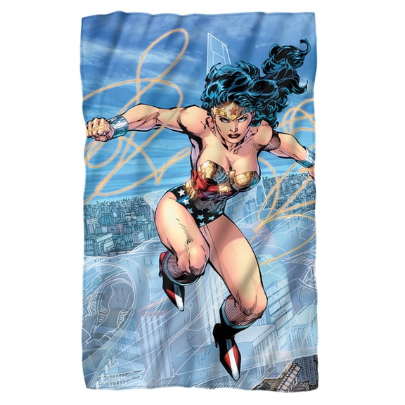 Wonder Woman Blue Sky Wonder Woman Fleece Blanket 36' x 58'