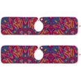 thumbnail image 2 of Mexica Mandala Flower Sink Splash Guard for Faucet 2 Packs Faucet Absorbent Mats, Ethnic Folk Art Faucet Handle Drip Catcher Quickly Drying Mat for Kitchen Counter Bathroom RV, 14.9"x5.5", 2 of 7