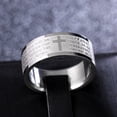 thumbnail image 4 of Anillo de acero de titanio inglés para hombres y mujeres, cruz cristiana, anillo de Biblia personalizado, anillo personalizado, anillo grabado, 4 of 4