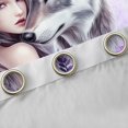 thumbnail image 4 of Manfei Romantic Floral Lady Kitchen Curtains,Gray Wolf Black Out Curtains Pack of 2 (42x63 Each), 4 of 7