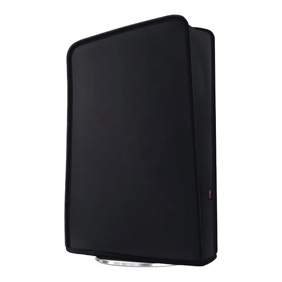 Liboer Dust Cover for ps 5 Slim Console, Compatible with Digital and Disc Edition, Soft Thick Material, Anti-Scratch Waterproof Protector, Black
