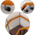 thumbnail image 3 of Set Of 5 White Stair Handrail Brackets, Stainless Steel Stair Railing Brackets, 60x80 Mm, For Stair Railings, Sill Or Balustrade Indoor And Outdoor, 3 of 5