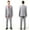 Grey, variant on Men’s Slim Fit Suit Two Button 3-Piece Blazer Dress Business Wedding Party Jacket Vest and Pant