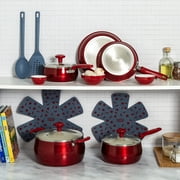 Tasty 16pc Cookware Set Red