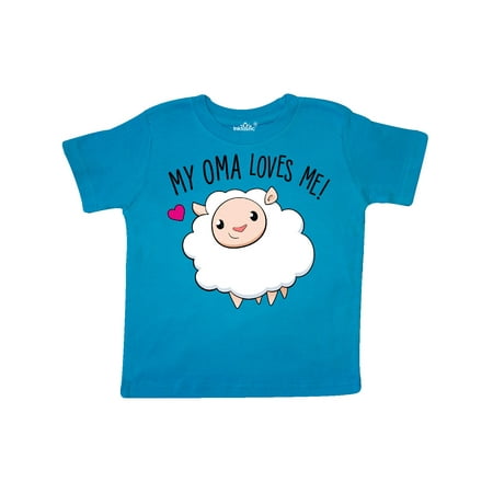 

Inktastic My Oma Loves Me- cute sheep Gift Toddler Boy or Toddler Girl T-Shirt