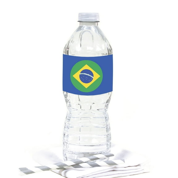 Global World Flag Party Collection, Hanging Paper Pennant Banner with String, Brazil