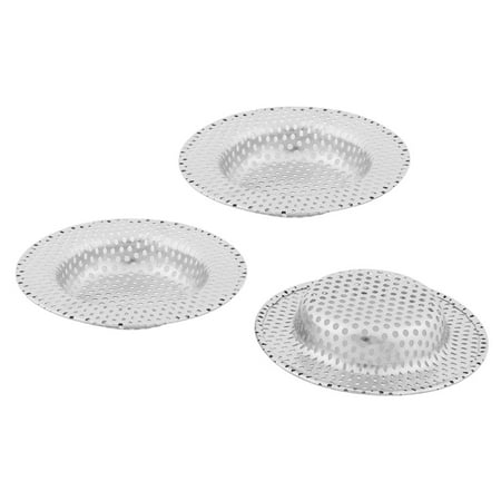 Household Kitchen Metal Sink Drain Strainer Screen Stopper Filter 3pcs