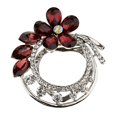 thumbnail image 2 of de Hebilla de Bufandas de Flores de Cristal para con Broches de Imperdible Fernando broche de los anillos de la bufanda de la flor, 2 of 8