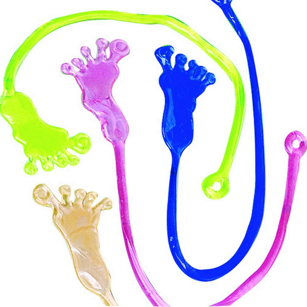 US Toy 7177X28 Sticky & Stretchy Feet on a String 12 Per Pack Pack