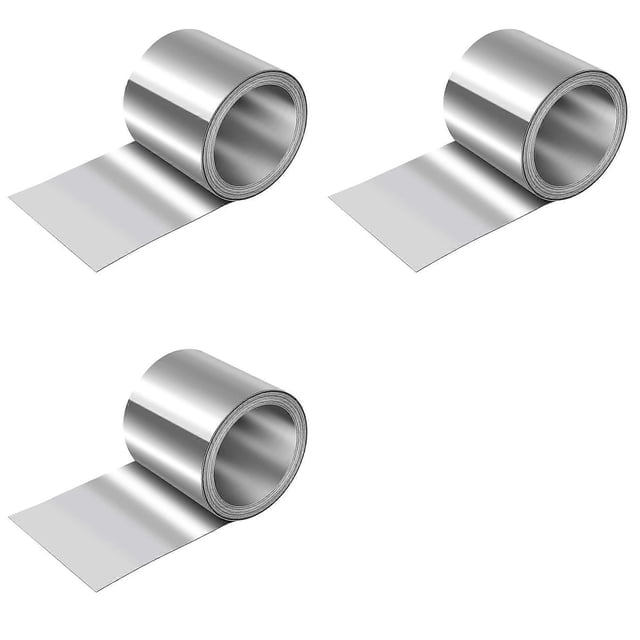 3X Aluminum Flashing Roll,6inx10ft Metal Roof Panels, (0.0078Inch/0.2mm) Aluminum Sheet Roll for Roofing Panels and DIY