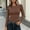 Brown, variant on No Boundaries Womens Ribbed Crew Neck Long Sleeve Shirts Fitted Going Out Tops Crop Basic Tee Casual Trendy Top