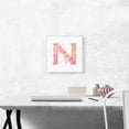 thumbnail image 2 of ARTCANVAS Chic Pink Gold Alphabet Letter N Canvas Art Print - Size: 12" x 12" (0.75" Deep), 2 of 9