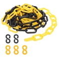 thumbnail image 1 of Eslabones de cadena de plástico Uxcell 10ft Cadenas de seguridad Barreras 0.24" Amarillo Negro, 1 of 7