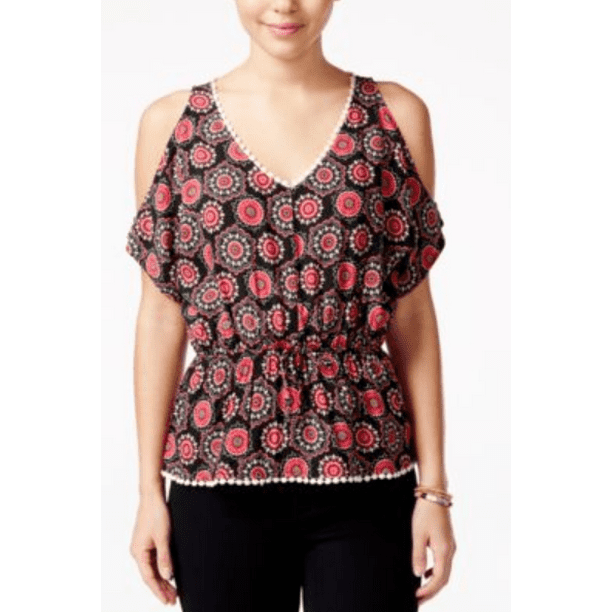 full neck black blouse