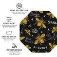 thumbnail image 4 of Disketp Hohey Bee Golden Embroidery Funny Coasters,6 Pcs Leather Coasters With Holder, Perfect Housewarming Hostess Gifts,Protect Furniture From Water Marks Scratch And Damage, 4 of 9