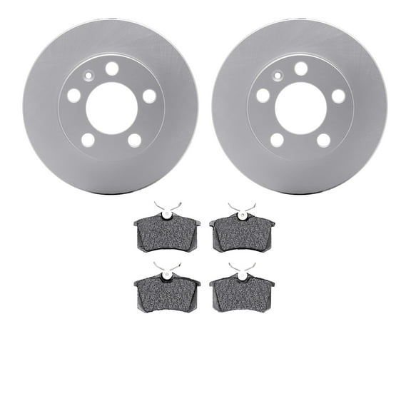 Dynamic Friction Company Rear Geospec Brake Rotors with 5000 Advanced Brake Pads 4502-74091
