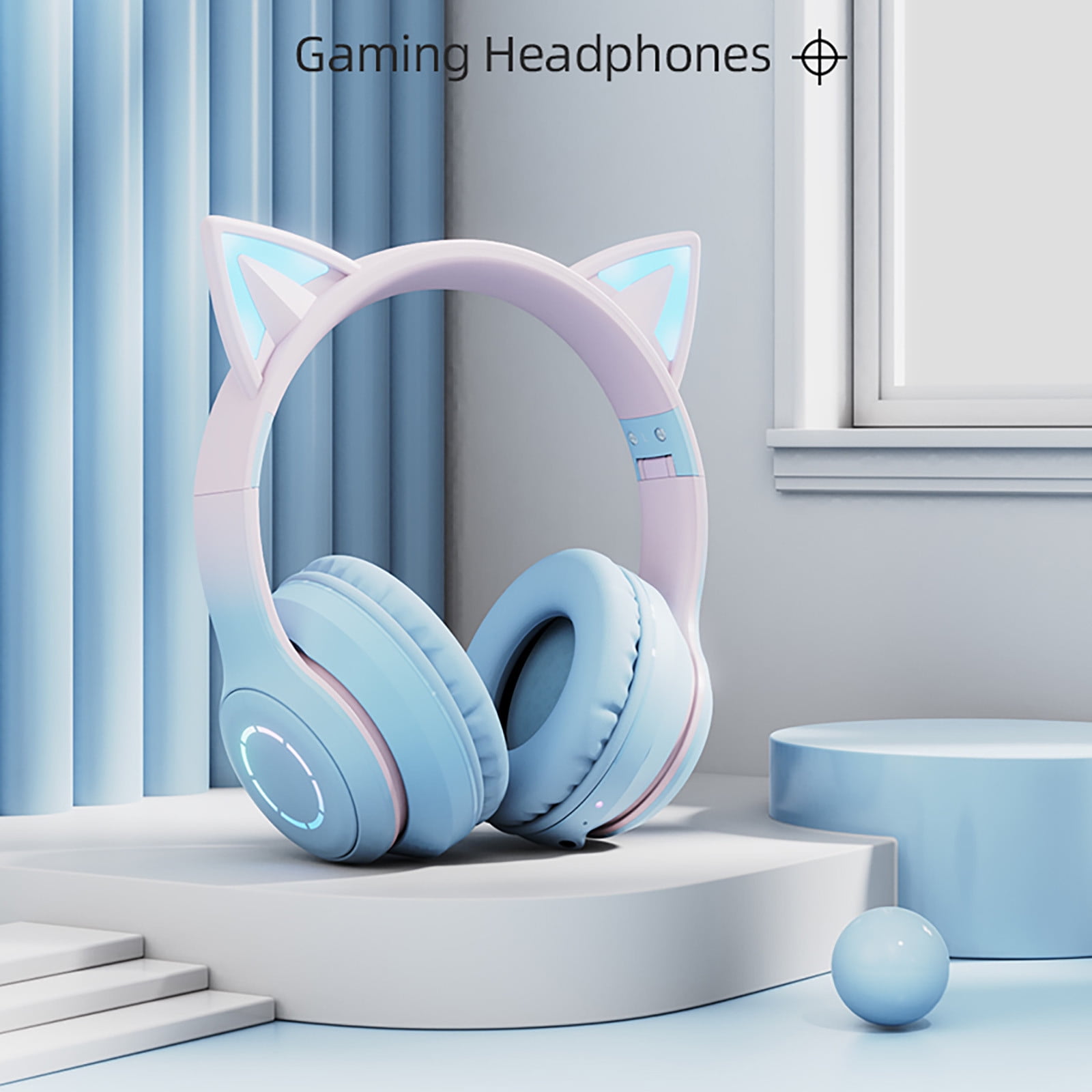 Wireless Bluetooth On-Ear Headphones, ios & Android Compatible, Up to 50 Hours of Battery Life,Blue