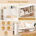 thumbnail image 4 of Kadyn Bed Frame, Platform Bed Frame,Twin Size Bed Frame with 2 USB Ports with Storage Headboard and Lights-Twin Size, 4 of 10
