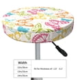 thumbnail image 4 of Kdxio Retro Colorful Butterfly Print Stool Covers Round,Stretch Round Bar Stool Covers Washable Bar Stool Cushion Slipcover for 12-15 Inch Chair, 4 of 7
