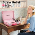 thumbnail image 3 of Tocadiscos TANLANIN, vinilo, Bluetooth, grabación USB/TF, color rosa, 3 of 9