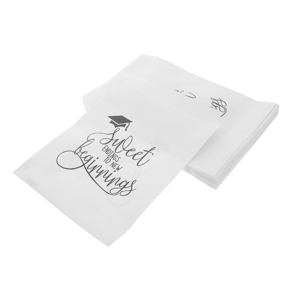 HEMOTON MLINS 20pcs Graduation Candy Bags Reusable Paper Party Favor Bags for Cookies and Candies Graduation Parties Grad Bags