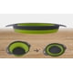 thumbnail image 4 of Juego de coladores plegables verdes, colador de cocina redondo de silicona, diámetros de 30, 24 y 2,5 cm, perfecto para escurrir pastas, verduras y frutas., 4 of 5