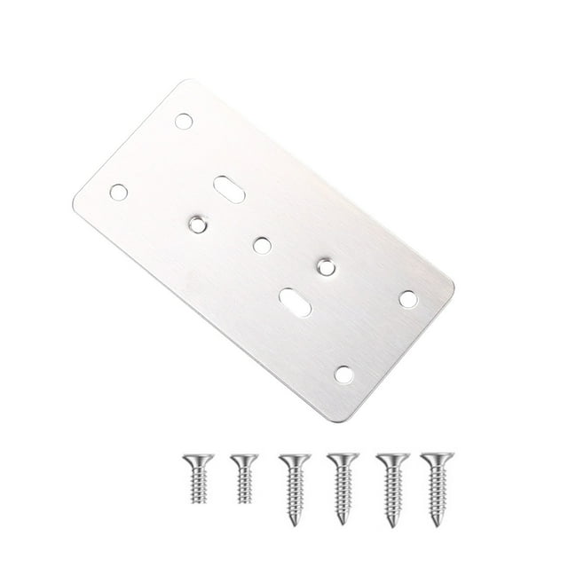 ICQOVD Kit de Réparation de Charnière de Trou d'Armoire Support de Réparation en Acier Inoxydable Facile à Installer