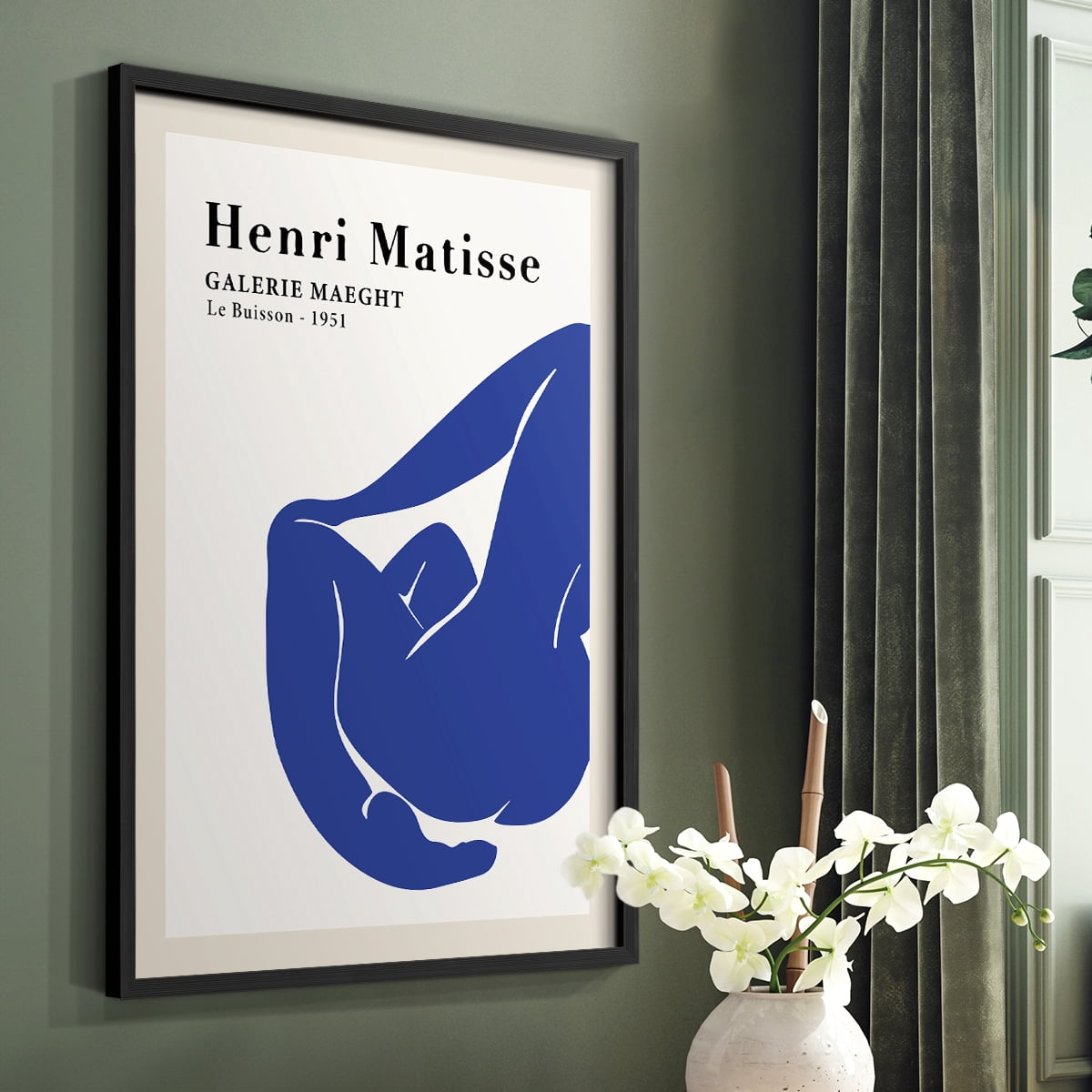 Matisse CXVIII Framed Print in Black Solid Wood 22 x 28 Framed Print