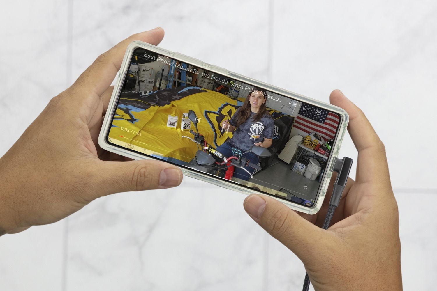 Scosche CCBRA4-SP Strikeline USB-C to Right-Angle USB-C Charge & Sync Braided Cable 4-ft. Black, 4ft USB-C-USB-C Chrg  Cbl