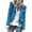 Blue, variant on Fesfesfes Women Jacket Long Sleeve Open Front Short Outwear Zipper Jacket Coat Top or