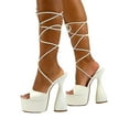 thumbnail image 5 of XY London Womens Celeste Cylindrical Peep Toe High Heels, 5 of 5