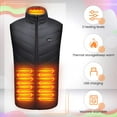 thumbnail image 3 of 11-zone Shoulder Heating Vest Men's Winter Slim Middle-aged And Elderly Intelligent Constant Temperature Safety Electric Vest Black S, 3 of 6