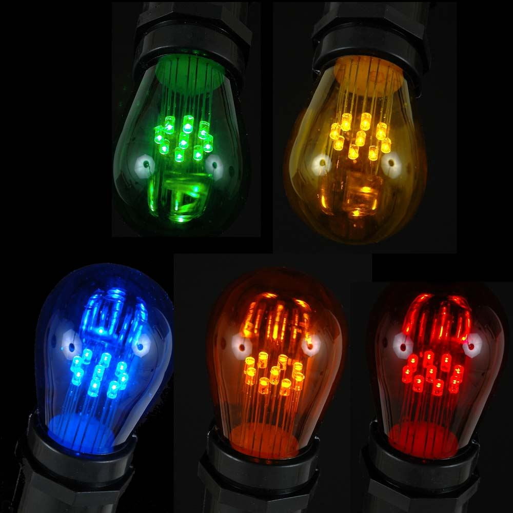 Novelty Lights 25 Pack LED S14 Outdoor Patio Edison Replacement Bulbs