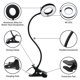 thumbnail image 3 of Anillo de luz con Clip USB con brillo regulable, luz de escritorio con protección ocular, cuello de cisne Flexible de 360° para lectura de cabecera de escritorio, 3 of 4