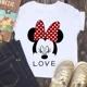 thumbnail image 3 of Serie Disney Mickey Minnie Anime Ropa Camiseta de algodón Niño Niño Niña Casual Verano Blanco Rosa Niños Camiseta Bebé Camisetas Kawaii, 3 of 5