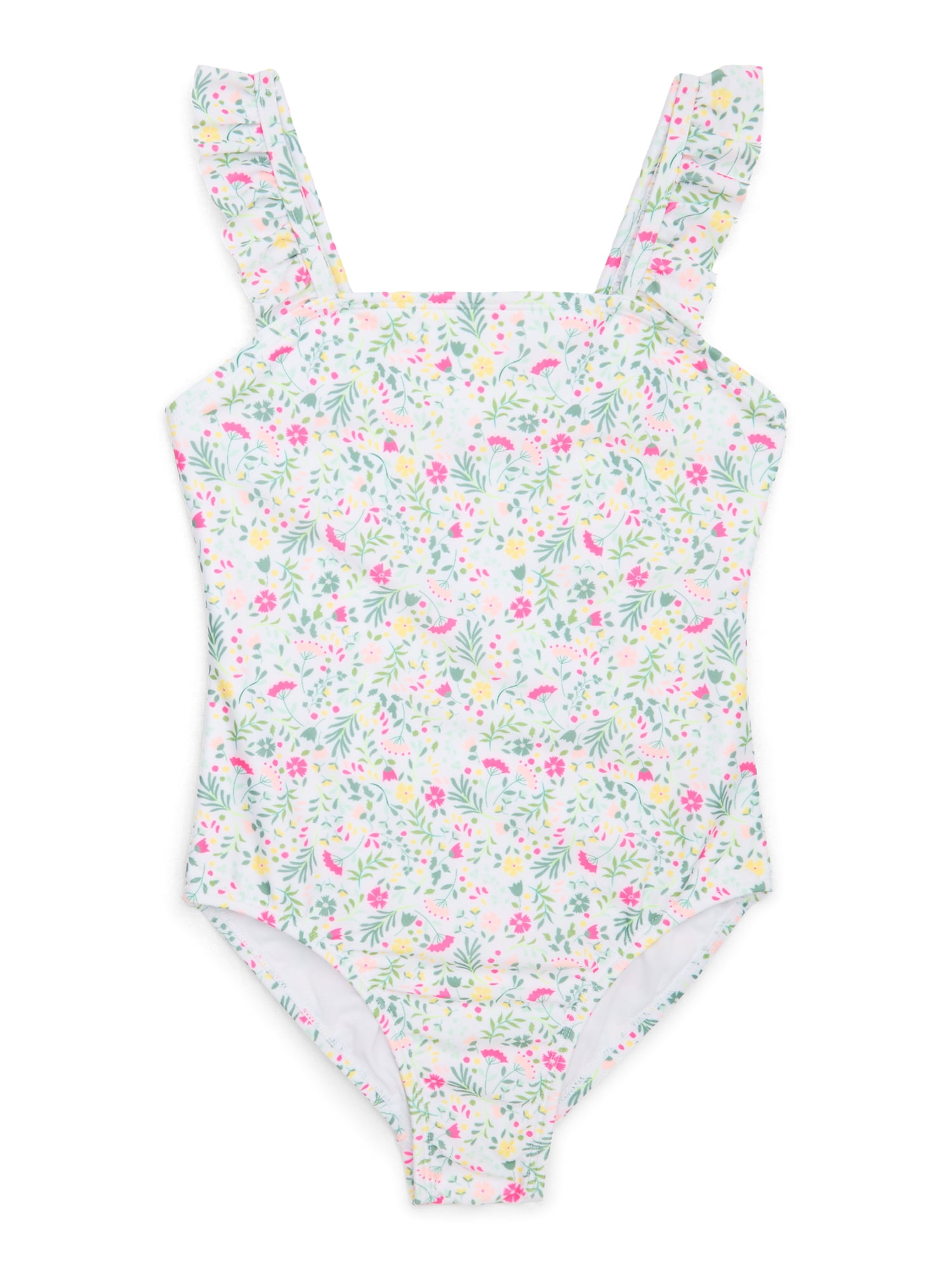 Wonder Nation Girls One-Piece Swimsuit and Cover Up Dress, 2-Piece, Sizes 4-18
