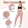 thumbnail image 4 of 1 Pack Women's Soft Joggers Athletic Warm Lounge Pants Ideal for Running Yoga Workout Sweatpants with Pockets Drawstrings, 4 of 7