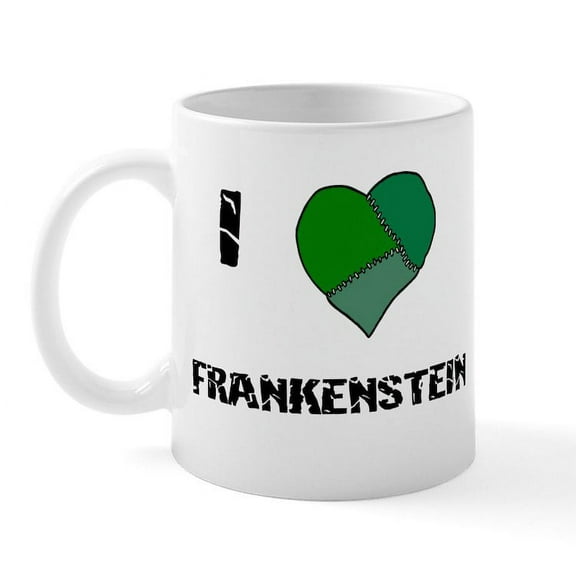 CafePress - I Love Frankenstein Mug - 11 oz Ceramic Mug - Novelty Coffee Tea Cup