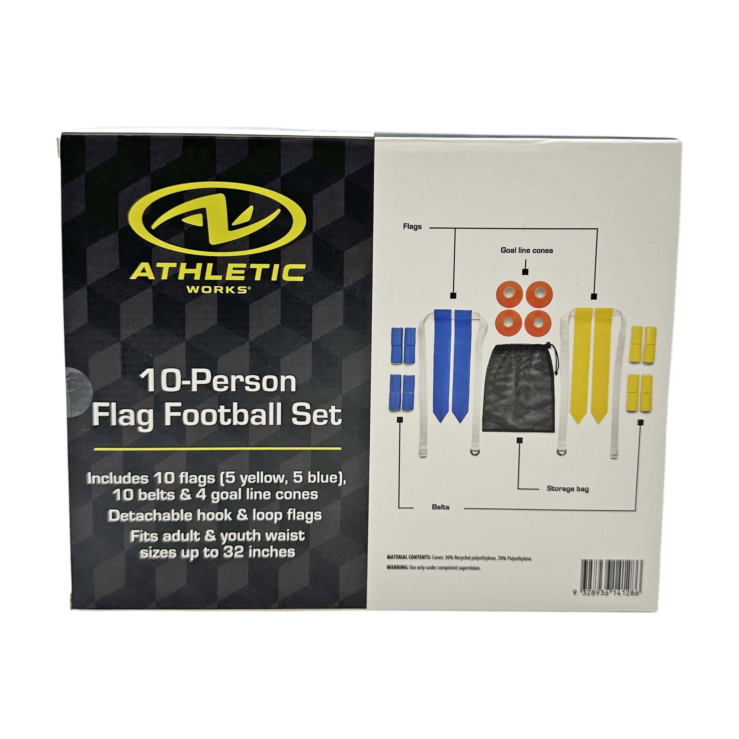 Athletic Works Flag Football Set, Black, Yellow, Child