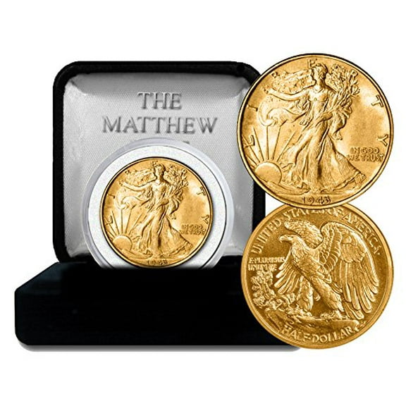 1943 Various Mint Marks Liberty Walking Head, Gold Plated Half Dollar, Good