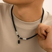Necklace for Men Puka Shell Necklace Men Summer Surfer Necklaces Beaded Choker Beach Essentials Holiday Jewelry for Vacation Summer Outfits for Man Son Husband