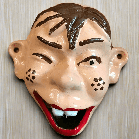 Howdy Doody Cast Iron Wall Mount Bottle Opener With Painted Antique Finish (3.75" x 3.75")