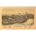 thumbnail image 2 of Burleigh 14x10 Gold Ornate Wood Framed with Double Matting Museum Art Print Titled - Port Henry New York - Burleigh 1889, 2 of 4