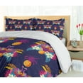 thumbnail image 5 of Ambesonne Exotic Duvet Cover Set, Vivid Flowers Pineapples, 2-Calking, Multicolor, 5 of 7