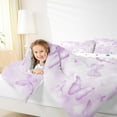 thumbnail image 4 of jejeloiu Cute Butterflies Bedding Comforter Set,Flying Animal Twin Comforter Sets,Purple White Ombre Bedding Set For Princess,Super Cozy Room Decor Reversible,2pcs, 4 of 8