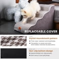 thumbnail image 5 of Laifug Curved Dog Stairs for Small Dogs, 4-Step Pet Stairs for High Beds and Couch, Non-Slip Balanced Dog Indoor Step with High Density Foam, Houndstooth Double Layer Dog Staircase, 5 of 7